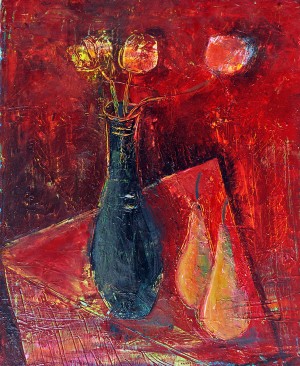 15.PEARS2014year oil on canvas 45x55 cm2500$ by ZAKIR AHMEDOV